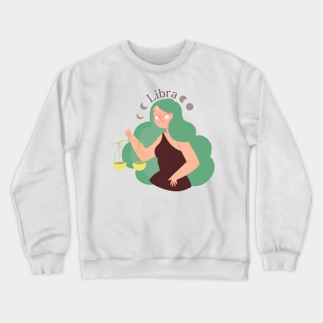 Libra Crewneck Sweatshirt by gnomeapple